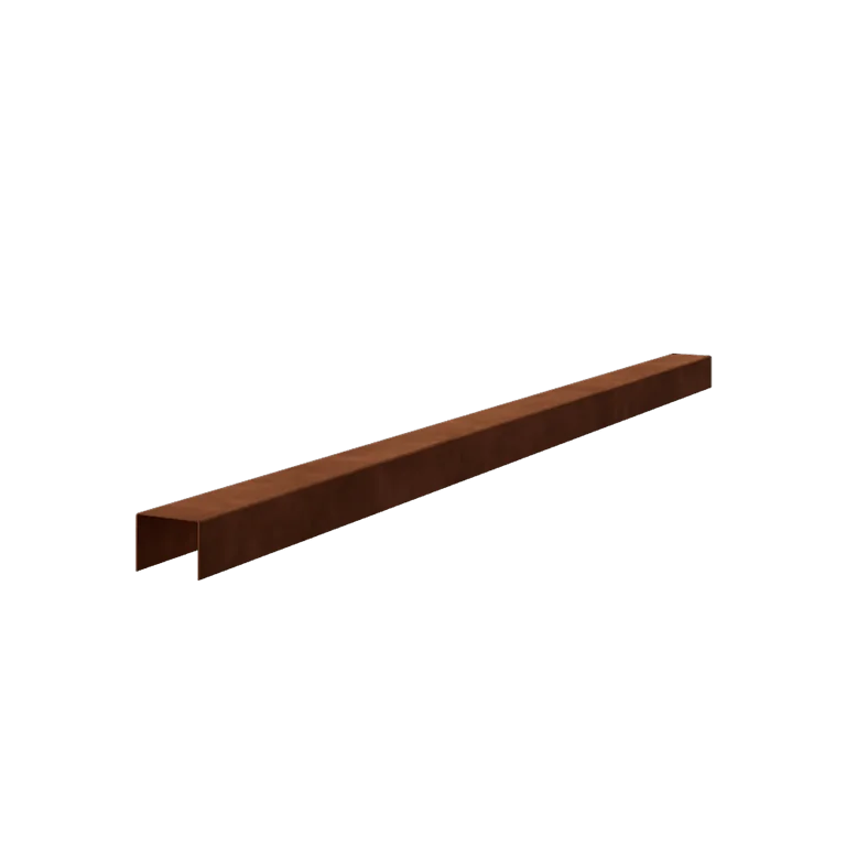Corten plieno U formos profilis - 5 x 6 x 5 cm - 240 cm
