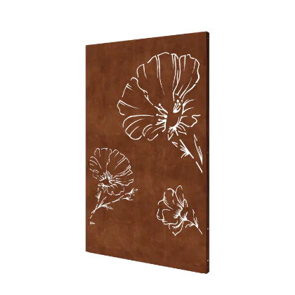 Corten plieno panel - Aguona - 120 x 6 x 190 cm