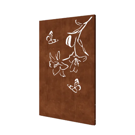 Corten plieno panel - Lelija - 120 x 6 x 190 cm