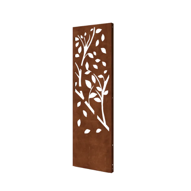 Corten plieno panel - Medis - Dalis 4 - 60 x 6 x 190 cm