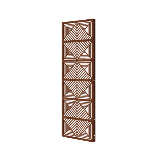 Corten plieno panel - Linijos 1 - 60 x 6 x 190 cm