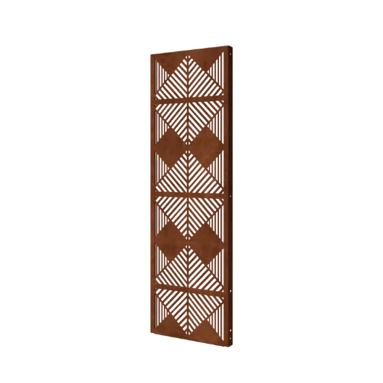 Corten plieno panel - Linijos 3 - 60 x 6 x 190 cm