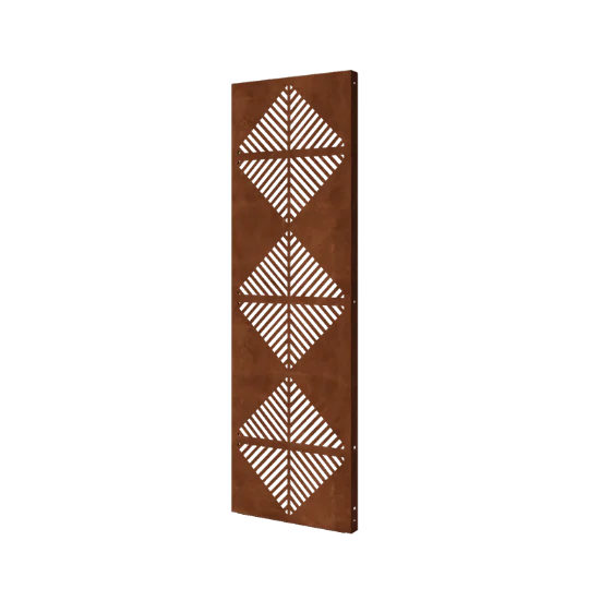 Corten plieno panel - Linijos 4 - 60 x 6 x 190 cm
