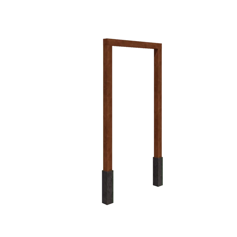 Corten plieno pergola - Tiesus - 150 x 230 cm - Su betono padu