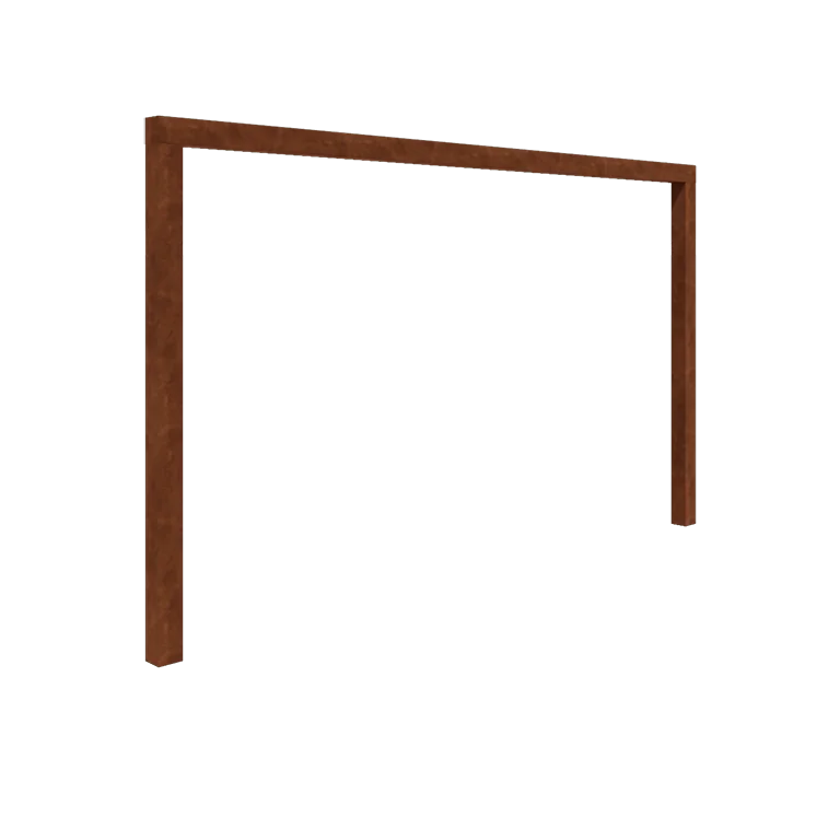 Corten plieno pergola - Tiesus - 400 x 230 cm - Be betono pado