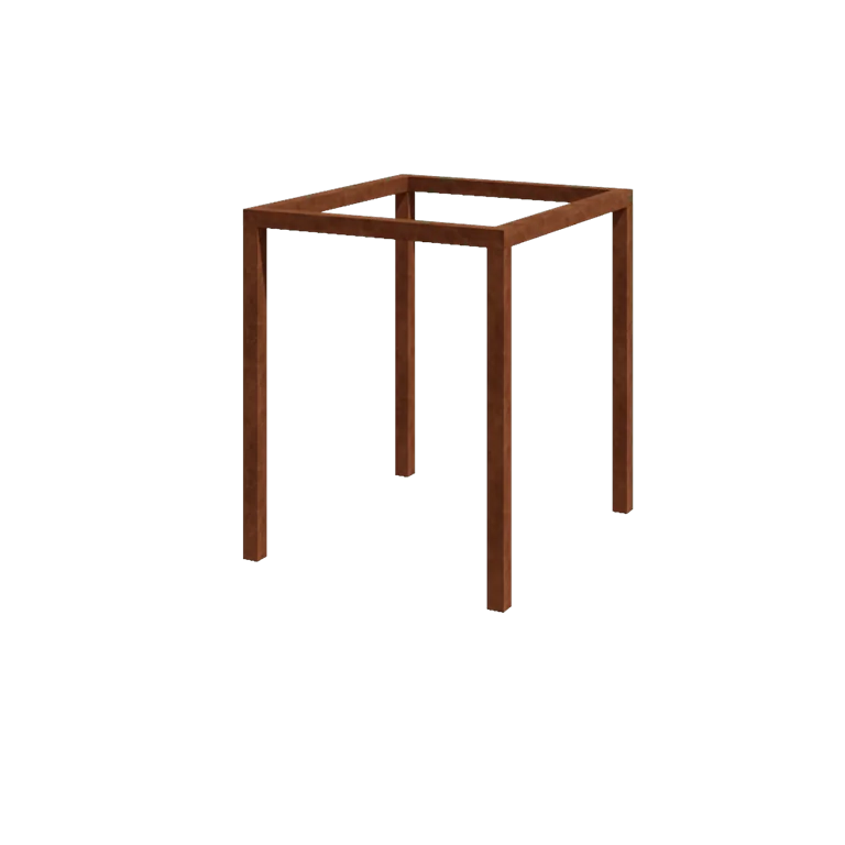 Corten plieno pergola - Kvadratas - 224 x 200 x 230 cm - Be betono pado