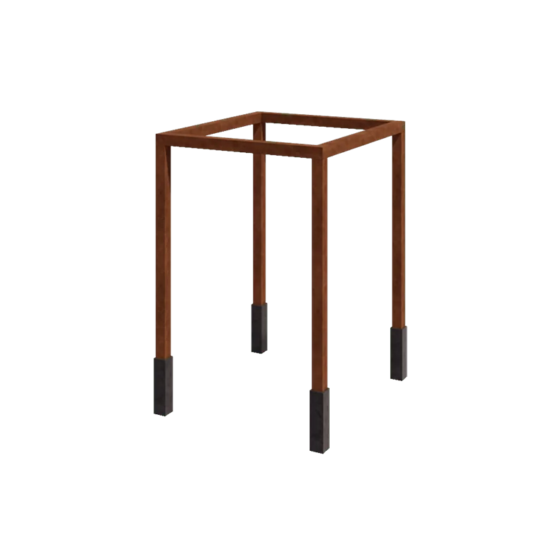 Corten plieno pergola - Kvadratas - 224 x 200 x 230 cm - Su betono padu