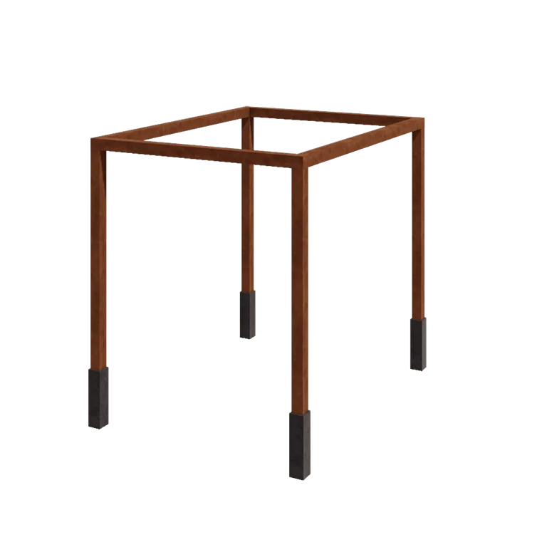 Corten plieno pergola - Stačiakampis - 324 x 250 x 230 cm - Su betono padu