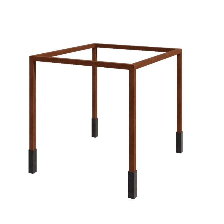 Corten plieno pergola - Kvadratas - 324 x 300 x 230 cm - Su betono padu