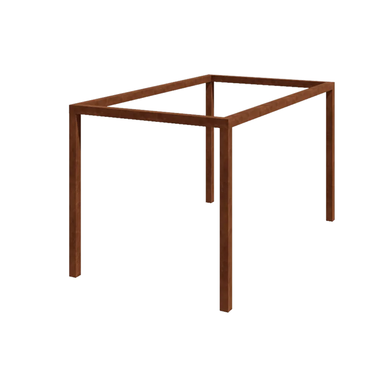 Corten plieno pergola - Stačiakampis - 424 x 250 x 230 cm - Be betono pado