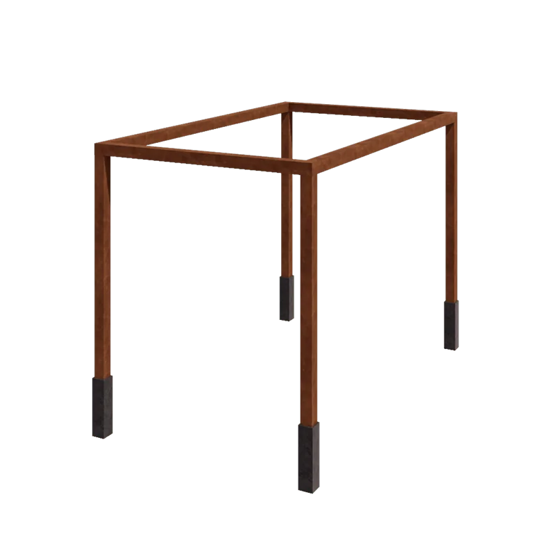 Corten plieno pergola - Stačiakampis - 424 x 250 x 230 cm - Su betono padu