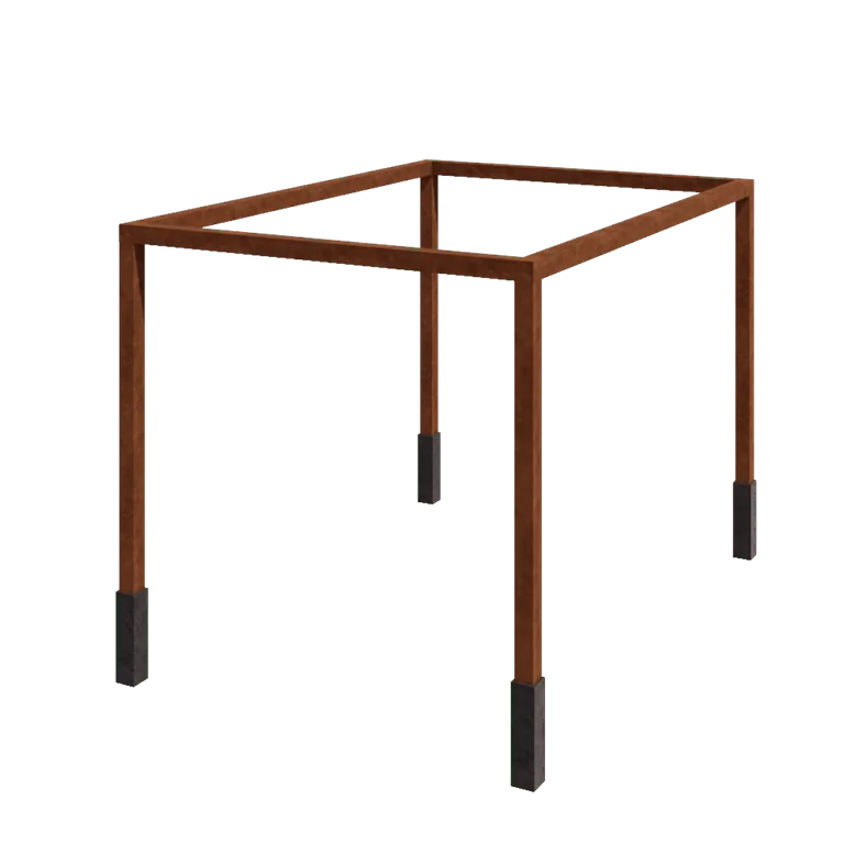 Corten plieno pergola - Stačiakampis - 424 x 300 x 230 cm - Su betono padu
