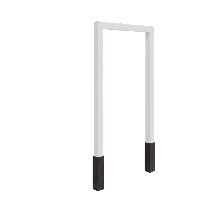 Plieninė pergola - Tiesus - 150 x 230 cm - RAL9010 matinė (balta) - Su betono padu
