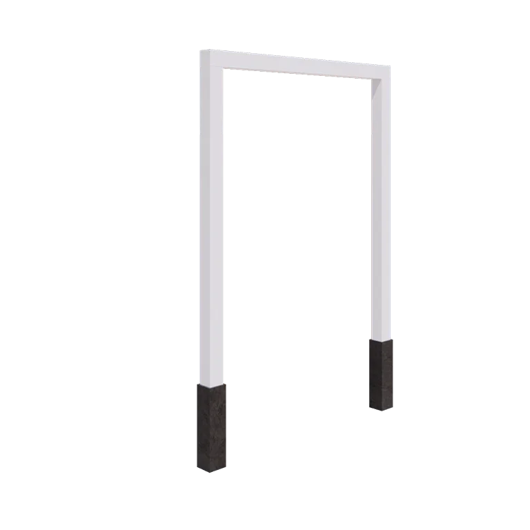 Plieninė pergola - Tiesus - 200 x 230 cm - RAL9010 matinė (balta) - Su betono padu