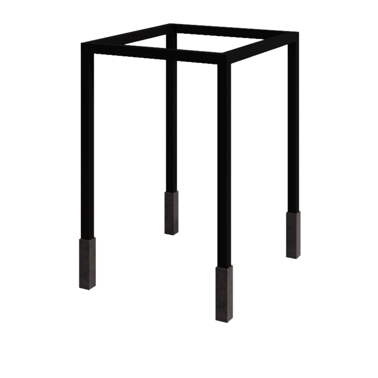 Plieninė pergola - Kvadratas - 224 x 200 x 230 cm - RAL9005 matinė (juoda) - Su betono padu