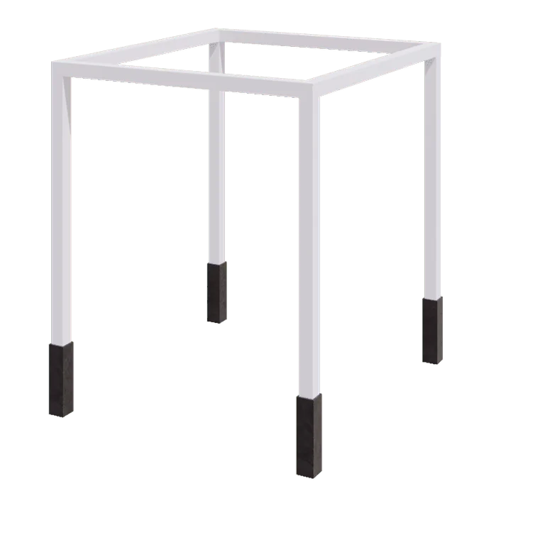 Plieninė pergola - Kvadratas - 274 x 250 x 230 cm - RAL9010 matinė (balta) - Su betono padu
