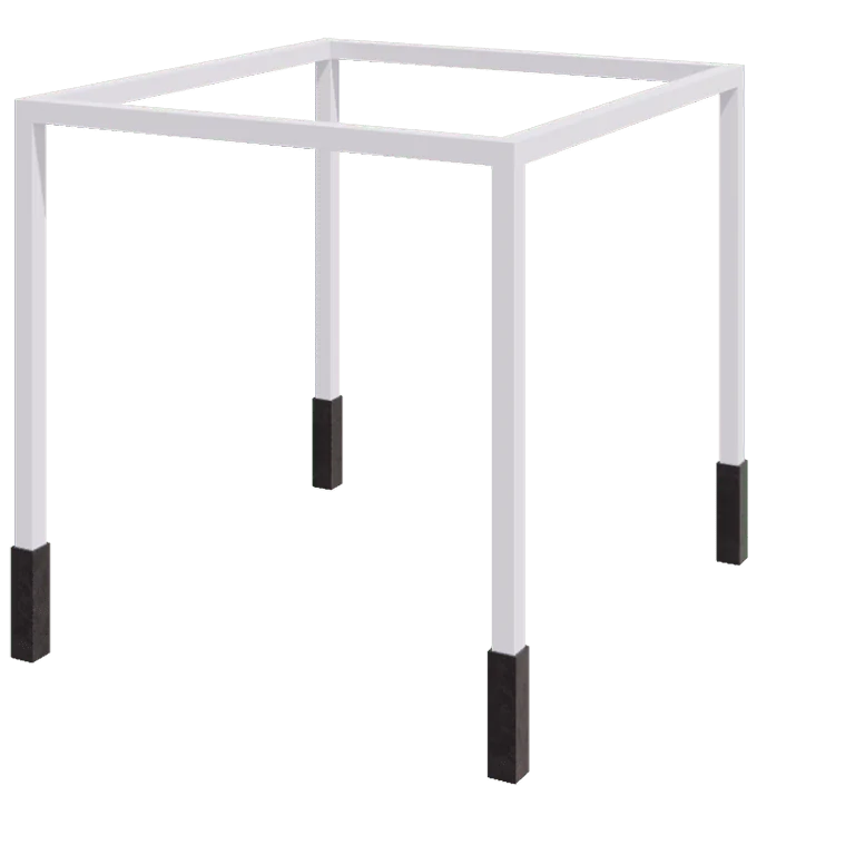 Plieninė pergola - Kvadratas - 324 x 300 x 230 cm - RAL9010 matinė (balta) - Su betono padu