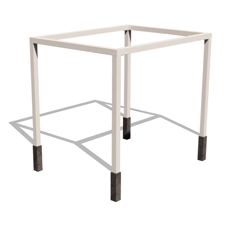 Plieninė pergola - Stačiakampis - 324 x 250 x 230 cm - RAL9010 matinė (balta) - Be betono pado