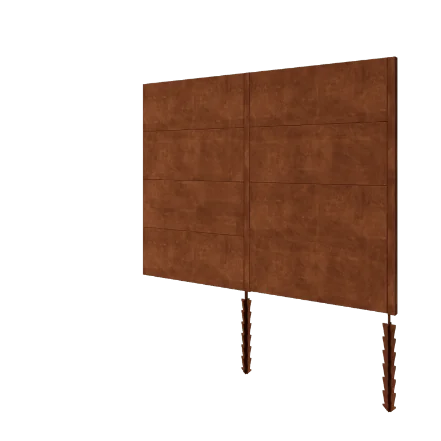 Corten plieno tvora H4 - Pilnas komplektas - 252 x 6 x 190 cm