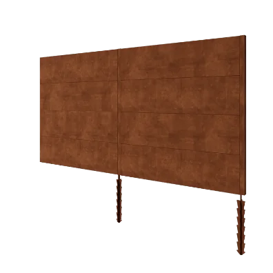 Corten plieno tvora H4 - Pilnas komplektas - 372 x 6 x 190 cm
