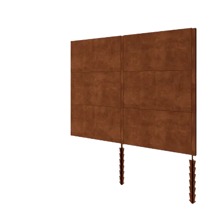 Corten plieno tvora H3 - Pilnas komplektas - 252 x 6 x 190 cm