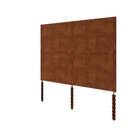 Corten plieno tvora H4 - Pilnas komplektas - 258 x 6 x 190 cm
