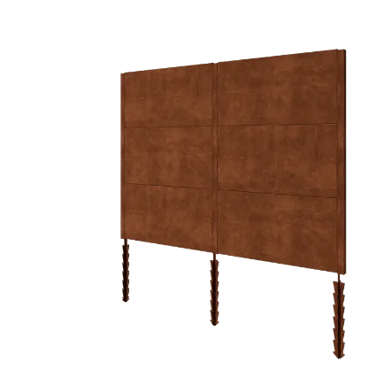 Corten plieno tvora H3 - Pilnas komplektas - 258 x 6 x 190 cm