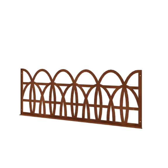 Corten plieno dekoratyvinė tvora T - panel - 149 x 3 x 60 cm