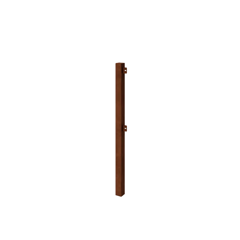 Corten plieno dekoratyvinė tvora - Galinis stulpas - 110 cm