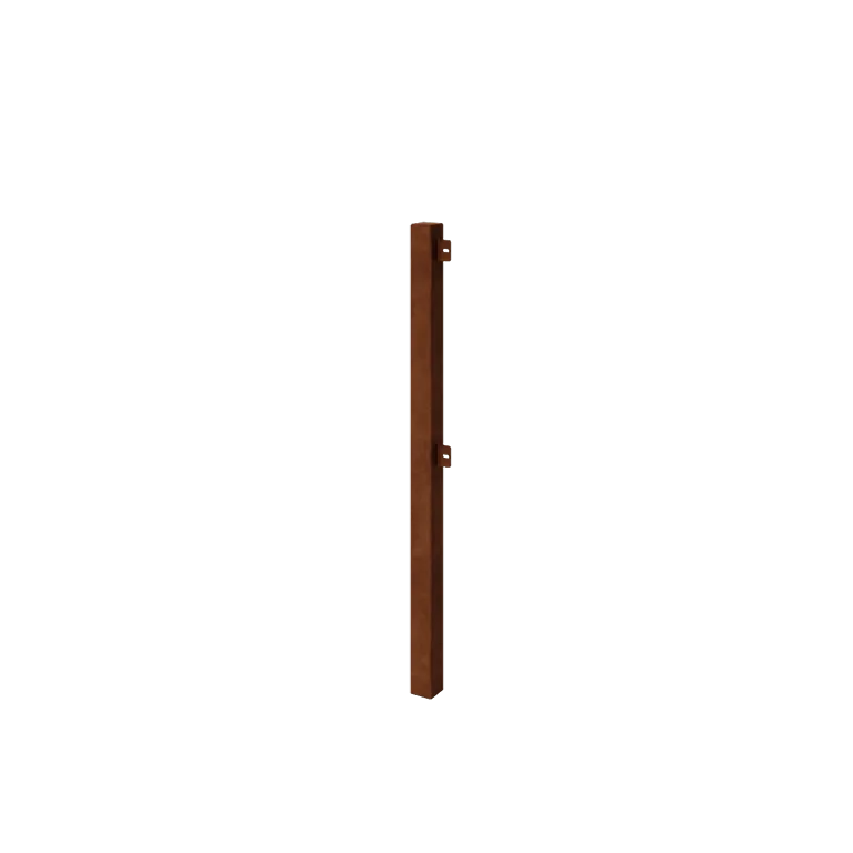 Corten plieno dekoratyvinė tvora - Kampinis stulpas - 110 cm