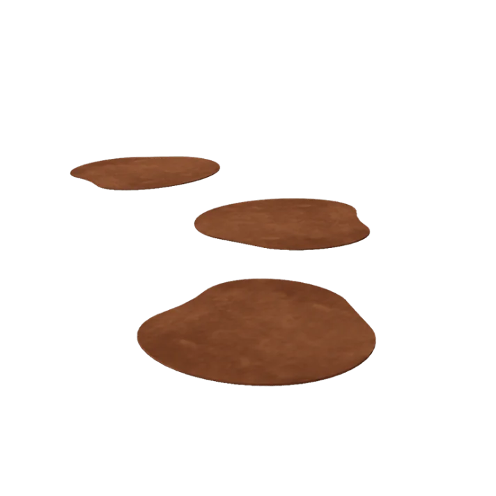 Corten plieno lauko trinkelė - Organinis - 40 x 40 cm