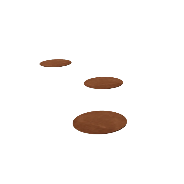 Corten plieno lauko trinkelė - Apvalus - 25 cm