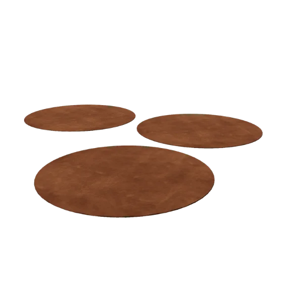 Corten plieno lauko trinkelė - Apvalus - 75 cm