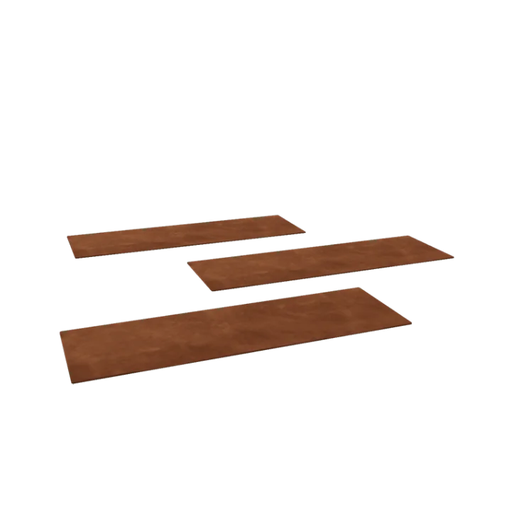 Corten plieno lauko trinkelė - Stačiakampis - 75 x 25 cm