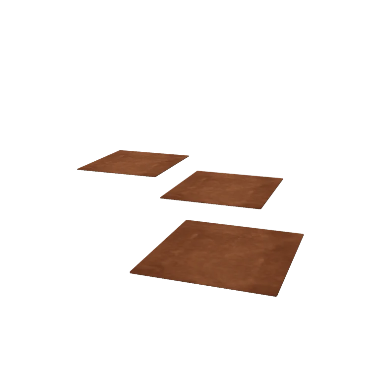 Corten plieno lauko trinkelė - Kvadratas - 40 x 40 cm