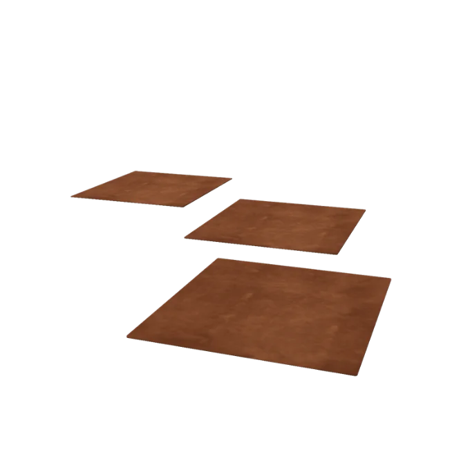 Corten plieno lauko trinkelė - Kvadratas - 50 x 50 cm